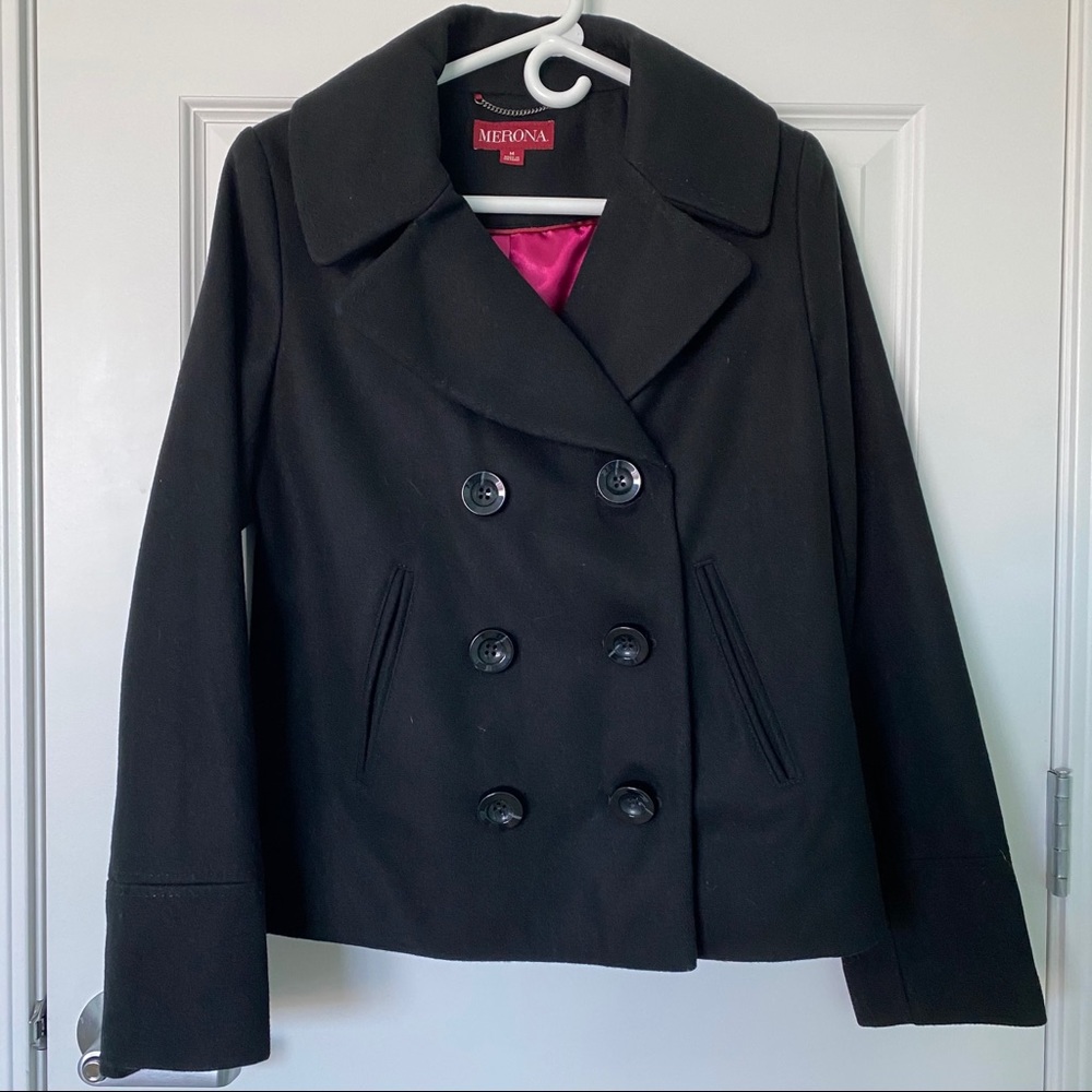 Black Wool Pea Coat